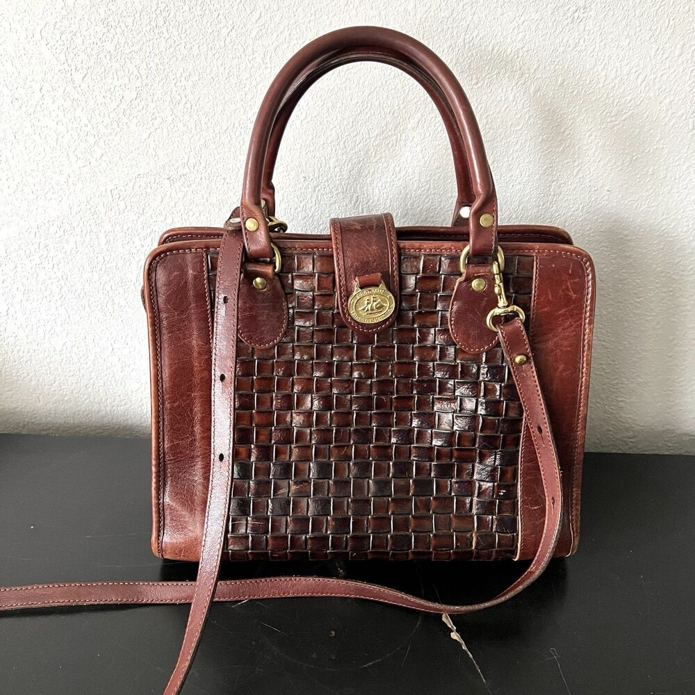 Brahmin Addison two handle w/ shoulder strap satchel bag